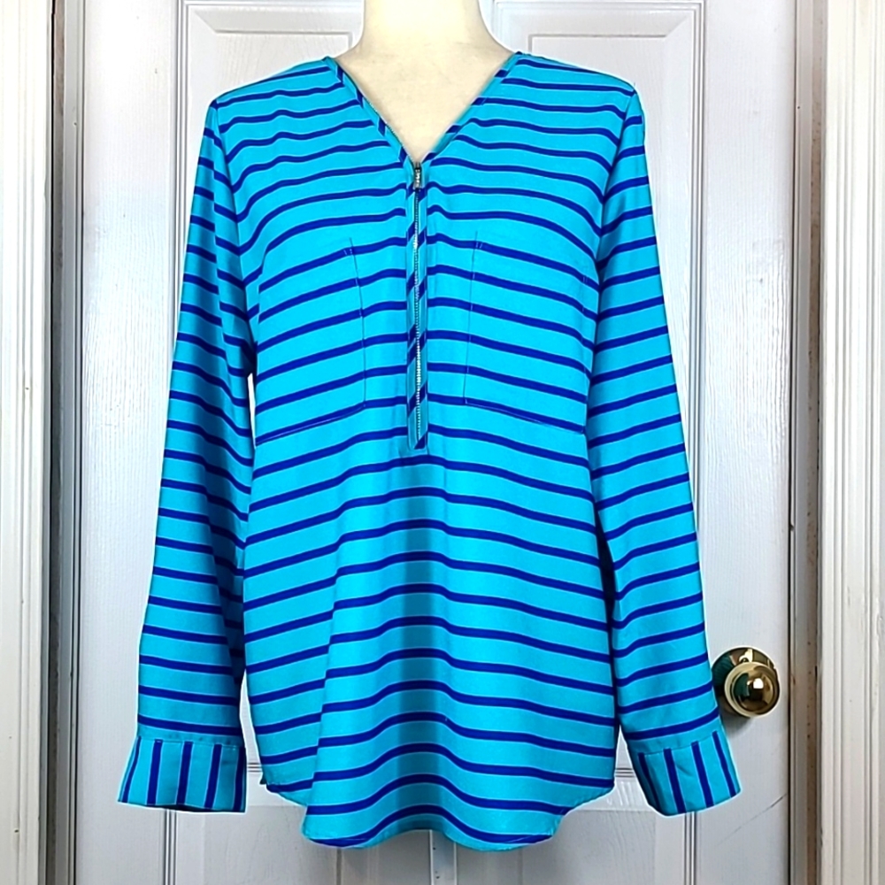 Calvin Klein Zip Front Blouse